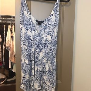 Olivaceous blue and white romper